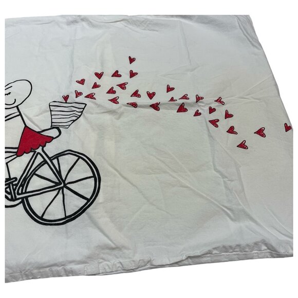 Human Touch Pillow Case Set Standard  Hit by Love Whimsical Bicycle Stick Figure - Picture 8 of 11
